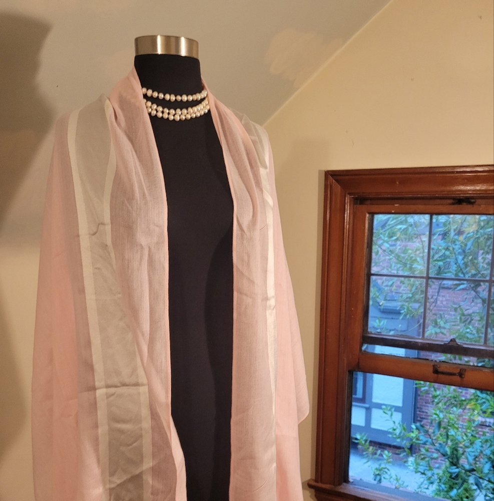 Calvin Klein Pink And Silver Scarf